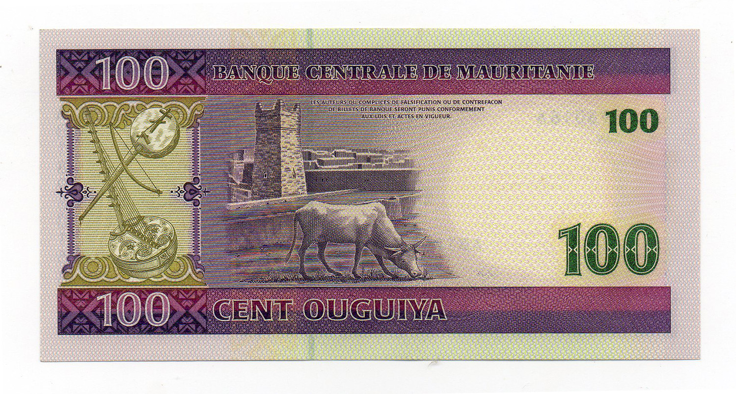 Mauritánia 100 Ouguiya Bankjegy 2004 P10a eremshop hu