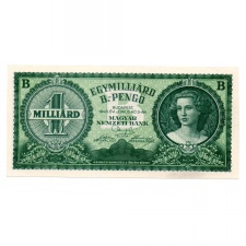 1 Milliárd B.-Pengő Bankjegy 1946 UNC