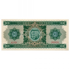 10 Forint Bankjegy 1946 MINTA lyukasztás A000