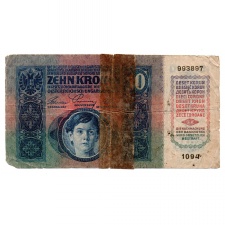 10 Korona Bankjegy 1915 G