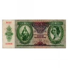 10 Pengő Bankjegy 1936 VF