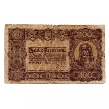 100 Korona Államjegy 1923 VG-F