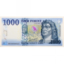 1000 Forint Bankjegy 2017 DH UNC nagyon alacsony sorszám