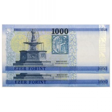 1000 Forint Bankjegy 2021 JA aUNC forgalmi sorszámkövető pár