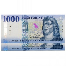 1000 Forint Bankjegy 2021 MINTA sorszámkövető pár