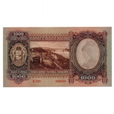 1000 Pengő Bankjegy 1943 UNC alacsonyabb sorszám