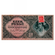 1000 Pengő Bankjegy 1945 bélyeg és alacsonyabb sorszám 003143