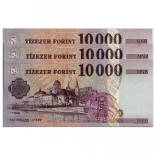 10000 Forint Bankjegy 2014 AH sorszámkövető 3 db UNC