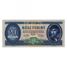 20 Forint Bankjegy 1947 MINTA csak perforáció C000