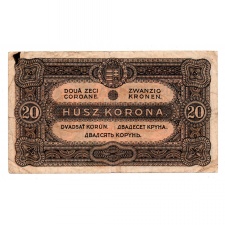 20 Korona Államjegy 1920 sorszámban pont VG-F