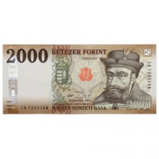 2000 Forint Bankjegy 2016 CB UNC forgalmi sorszám