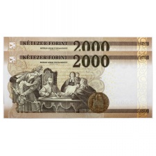 2000 Forint Bankjegy 2020 CH UNC alacsony sorszámkövető pár