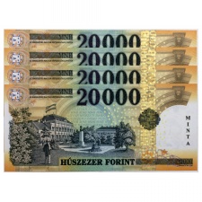 20000 Forint Bankjegy 2015 MINTA sorszámkövető 4db