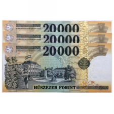 20000 Forint Bankjegy 2016 GT UNC forgalmi sorszámkövető 3db