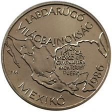 Labdarúgó Világbajnokság 100 Forint 1985 BU Mexico Térkép