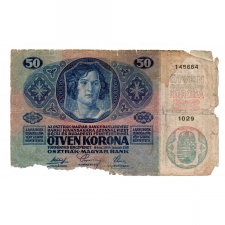 50 Korona Bankjegy 1914 bélyegzéssel A