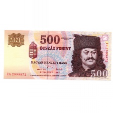 500 Forint Bankjegy 2001 EA UNC