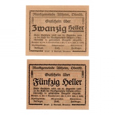 Ausztria Notgeld Altheim 20-50 Heller 1920 2db