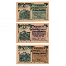 Ausztria Notgeld Viehofen 10-20-50 Heller 1920 teljes sor