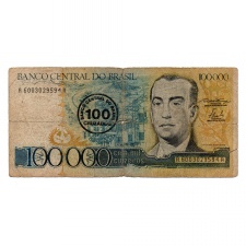 Brazilia 100000 Cruzeiros 100 Cruzados Bankjegy 1986 P208a