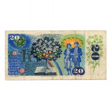 Csehszlovákia 20 Korona Bankjegy 1988 P95a E sorozat Fine