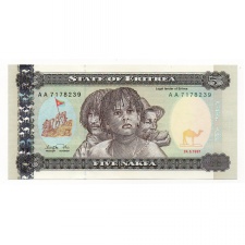 Eritrea 5 Nakfa Bankjegy 1997 P2a