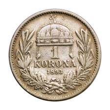 Ferenc József 1 Korona 1893 K-B VF