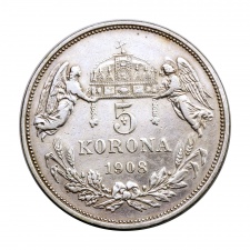 Ferenc József 5 Korona 1908 K-B VF