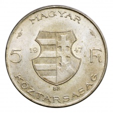 Kossuth 5 Forint 1947 gEF