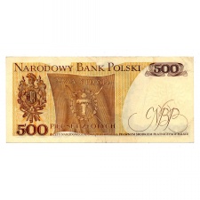 Lengyelország 500 Zloty Bankjegy 1982 P145d L161b