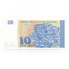 Macedónia 10 Dénár Bankjegy 1993 P9a