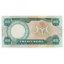 Nigéria 20 Naira Bankjegy 1984 P26f