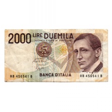 Olaszország 2000 Líra Bankjegy 1990 P115