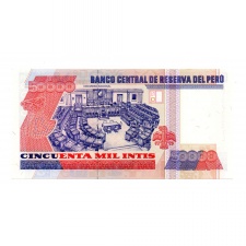 Peru 50000 Intis Bankjegy 1988 P142a