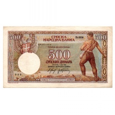 Szerbia 500 Dinár Bankjegy 1942 P31