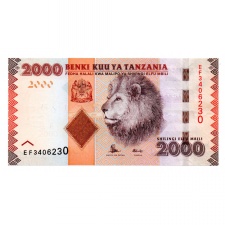 Tanzánia 2000 Shilling Bankjegy 2015 P42b