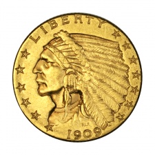 USA Indian Head 2,5 Dollár 1909