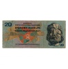 Csehszlovákia 20 Korona Bankjegy 1970 P92c L sorozat