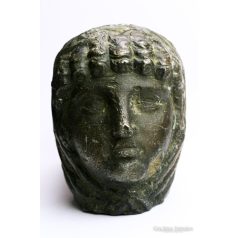 Antik női fej, feltehetően székkarfa dísz