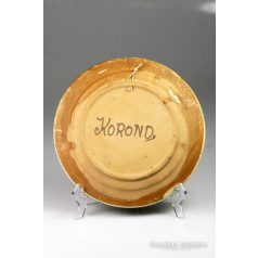 Korondi madaras piros-fehér fali tányér