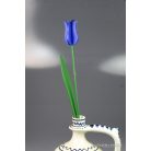 Kék tulipán virágdekor fából