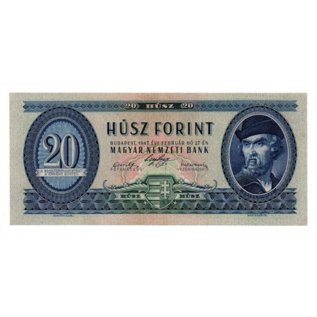 20 Forint Bankjegy 1947 VF