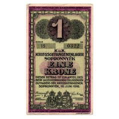 1916 Sopronnyék Hadifogolytábor 1 Korona arab sorozat