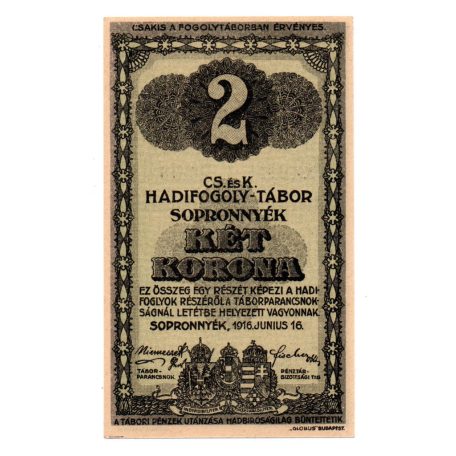 1916 Sopronnyék Hadifogolytábor 2 Korona Római sorozat