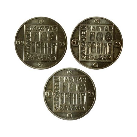 1985 Természetvédelem 3db 100 Forintos emlékérme BU