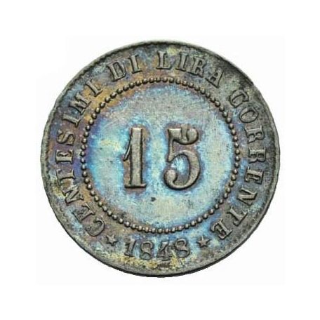 1848 Szabadságharc Velence 15 centesimi