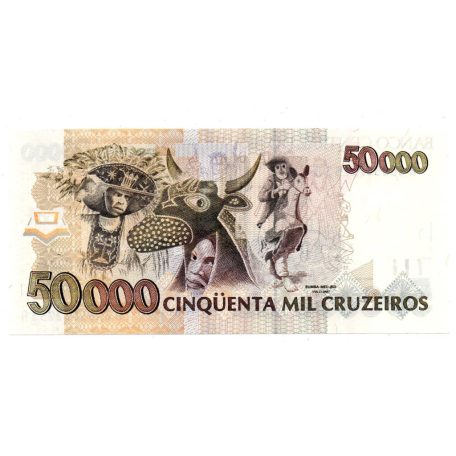 Brazilia 50 Reals / 50000 Cruzeiros Bankjegy 1993 P237