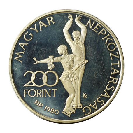 Téli Olimpia Lake Placid 200 Forint 1980 PP