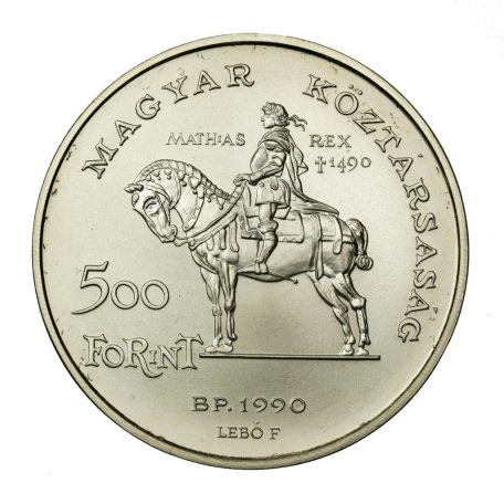 Mátyás Király (lóháton) 500 Forint 1990 BU