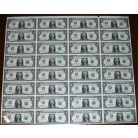 32 darabos felvágatlan USA 1 Dollár Bankjegy ív 2003